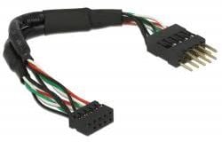 Delock USB 9 pini - USB 9 pini 0,12 m Negru (41977)