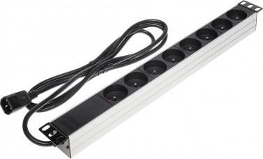 Bandă de alimentare Delta 19` 1U 8x 230V PL (PD-8/RACK/IEC)