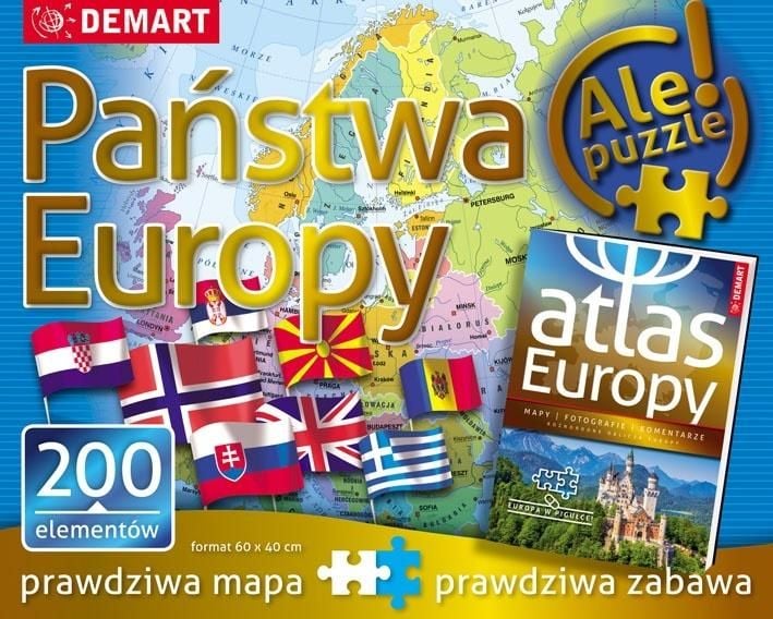 Demart Puzzle: Țările Europei + Atlas