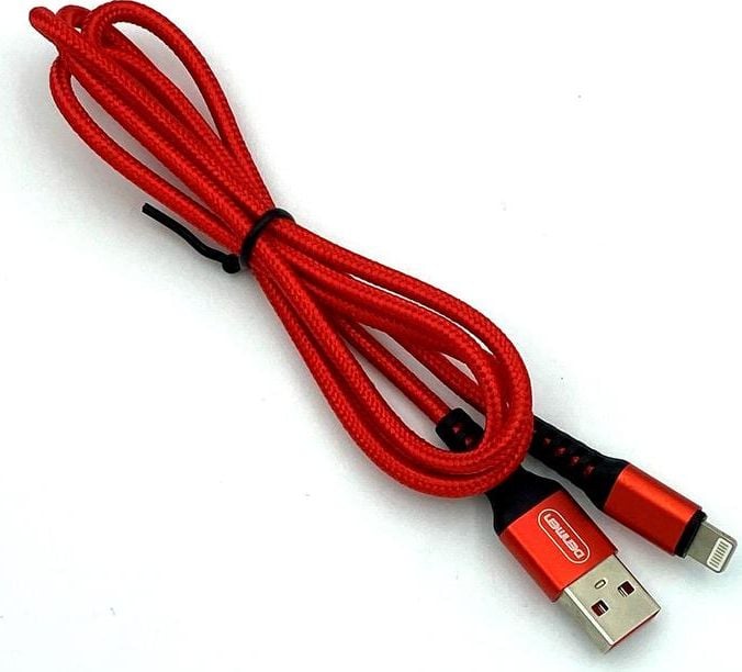 Denmen USB-A - cablu microUSB 1 m roșu (29354)