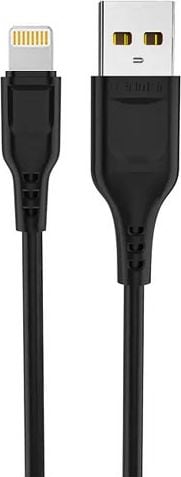 Denmen USB-A - Cablu USB Lightning 1m negru (29350)