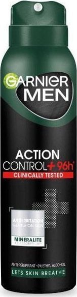 Deodorant antiperspirant spray Garnier Mineral Action Control Clinically Tested pentru barbati, 150 ml