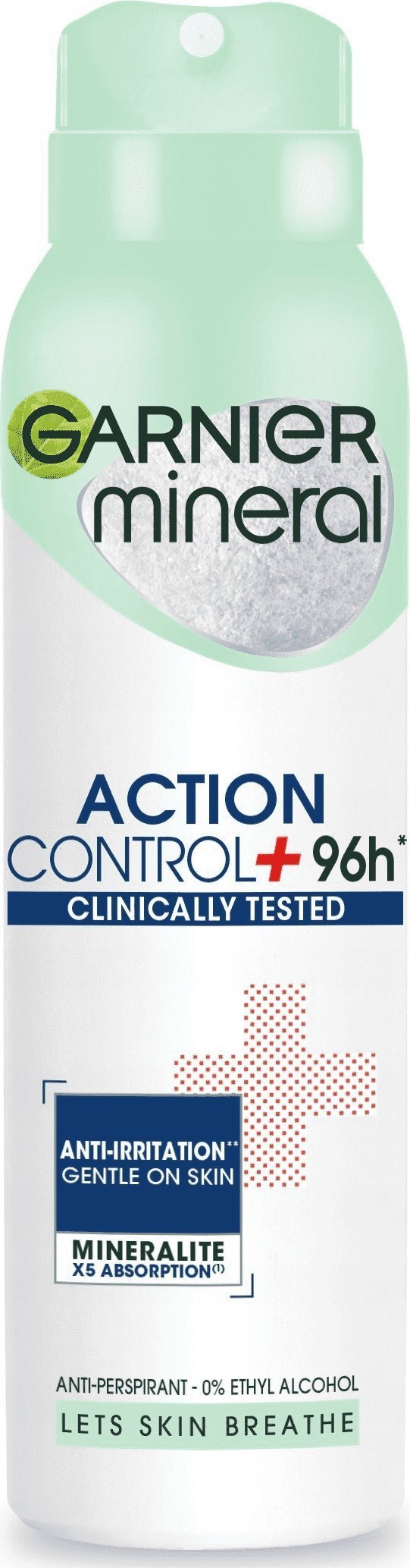 Deodorant antiperspirant spray Garnier Mineral Action Control Clinically Tested pentru femei, 150 ml