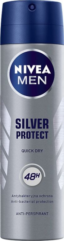 Deodorant, Nivea, Silver Protect, Dynamic Power, spray masculin, 150 ml