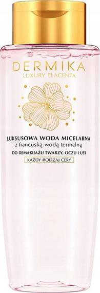 Dermika DERMIKA_Luxury Placenta apa micelara luxoasa pentru demachiere fata, ochi si buze apa termala frantuzeasca 400 ml