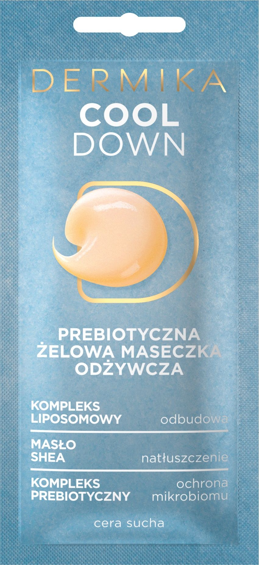 Dermika Maseczki PiÄ™knoÅ›ci Prebiotyczna Å»elowa Maseczka odÅ¼ywcza Cool Down 10ml