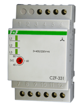 detectoare de insuficiență Faza 3x400V 2NO + N / NC - CZF-331