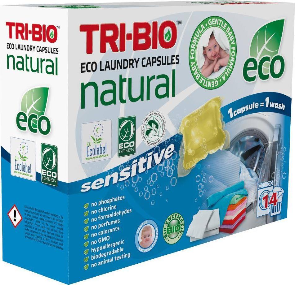 Detergent capsule pentru rufe bebelusi Eco, Tri-Bio, 14 spalari, 1 l