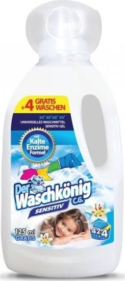 Detergent lichid Der Waschkönig C.G. Sensitive, 1625 ml, 46 spalari