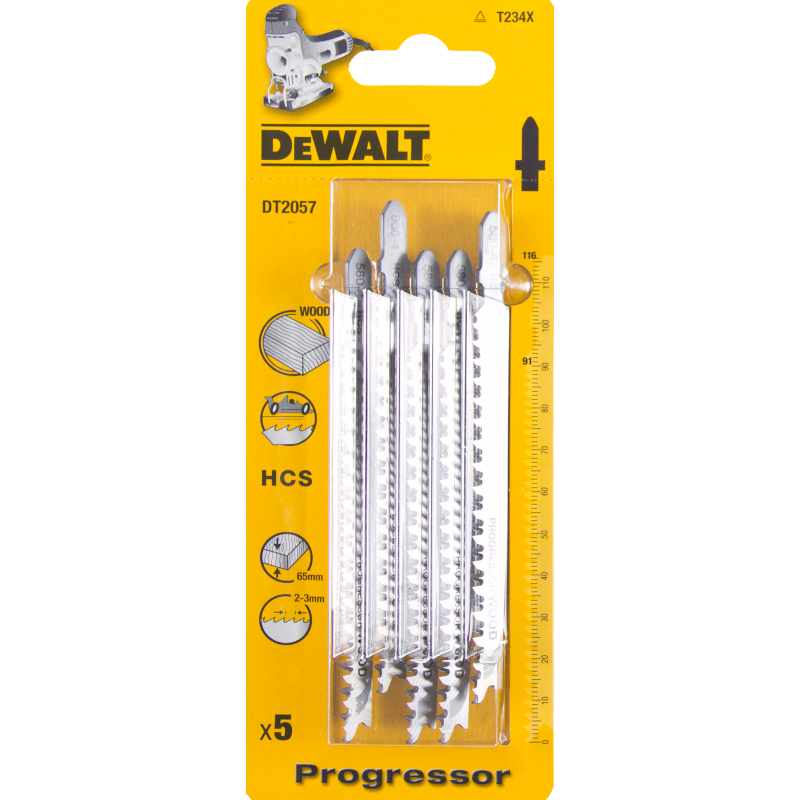 Lame de ferastrau alternativ Dewalt tip T HCS116x91mm 5buc pentru lemn DT2057