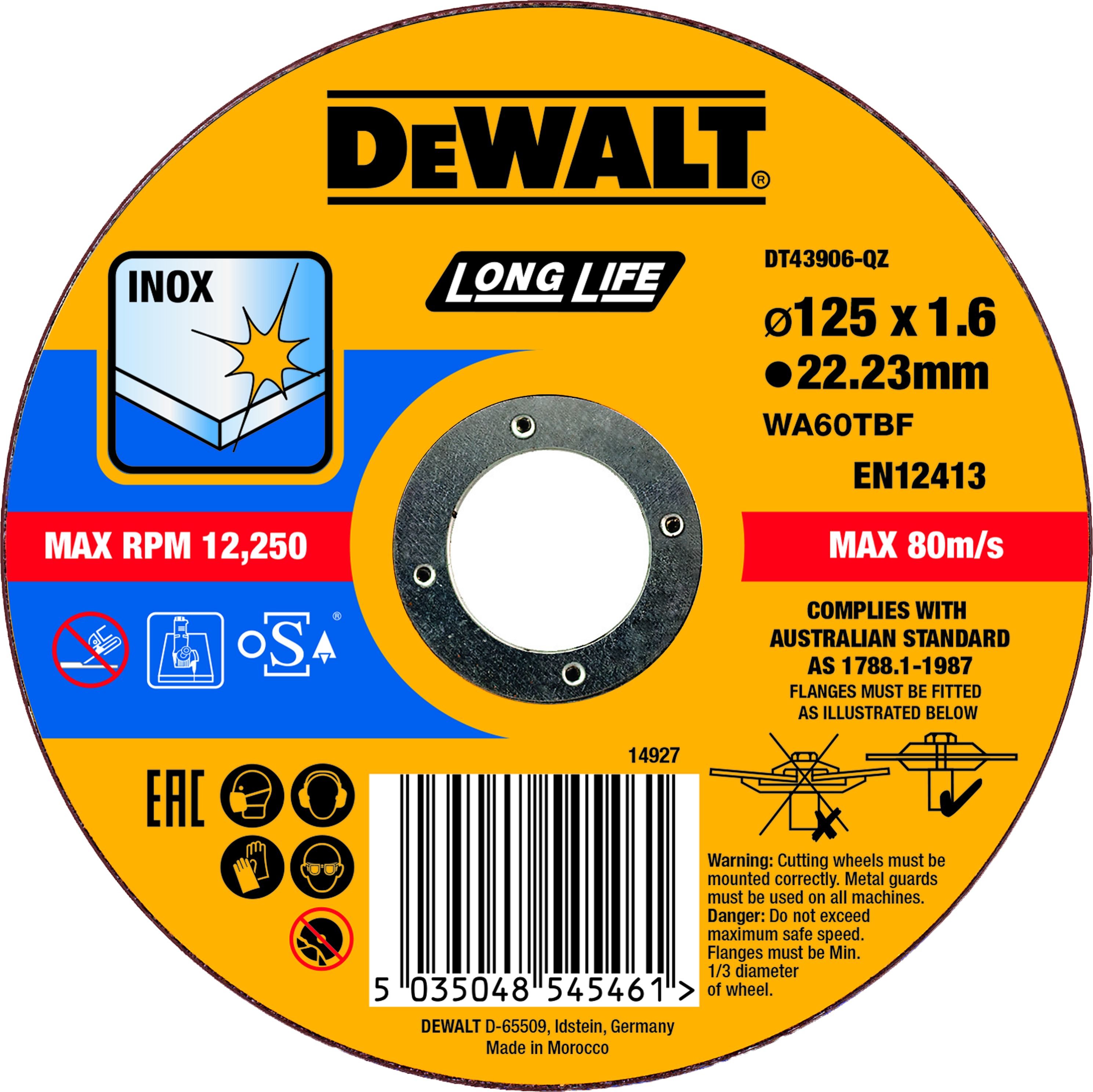 DEWALT METAL BLADE 125x1,6mm DT43906-QZ