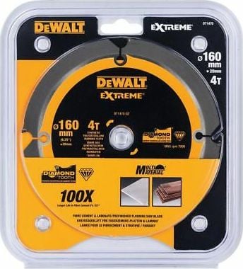 Fierăstrău circular Dewalt 160x20mmx4z Fibrociment (DT1470-QZ)