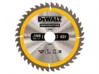 Disc circular pentru constructii 190x30mmx40T DeWalt