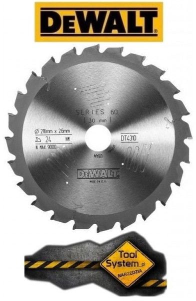 O lamă de ferăstrău circular fix 216x30mm, 24 dinți (DT4310-QZ)