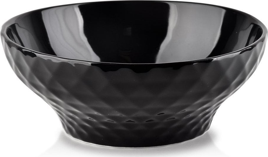 Boluri - Diamond black bowl 17.5x7cm 700ml