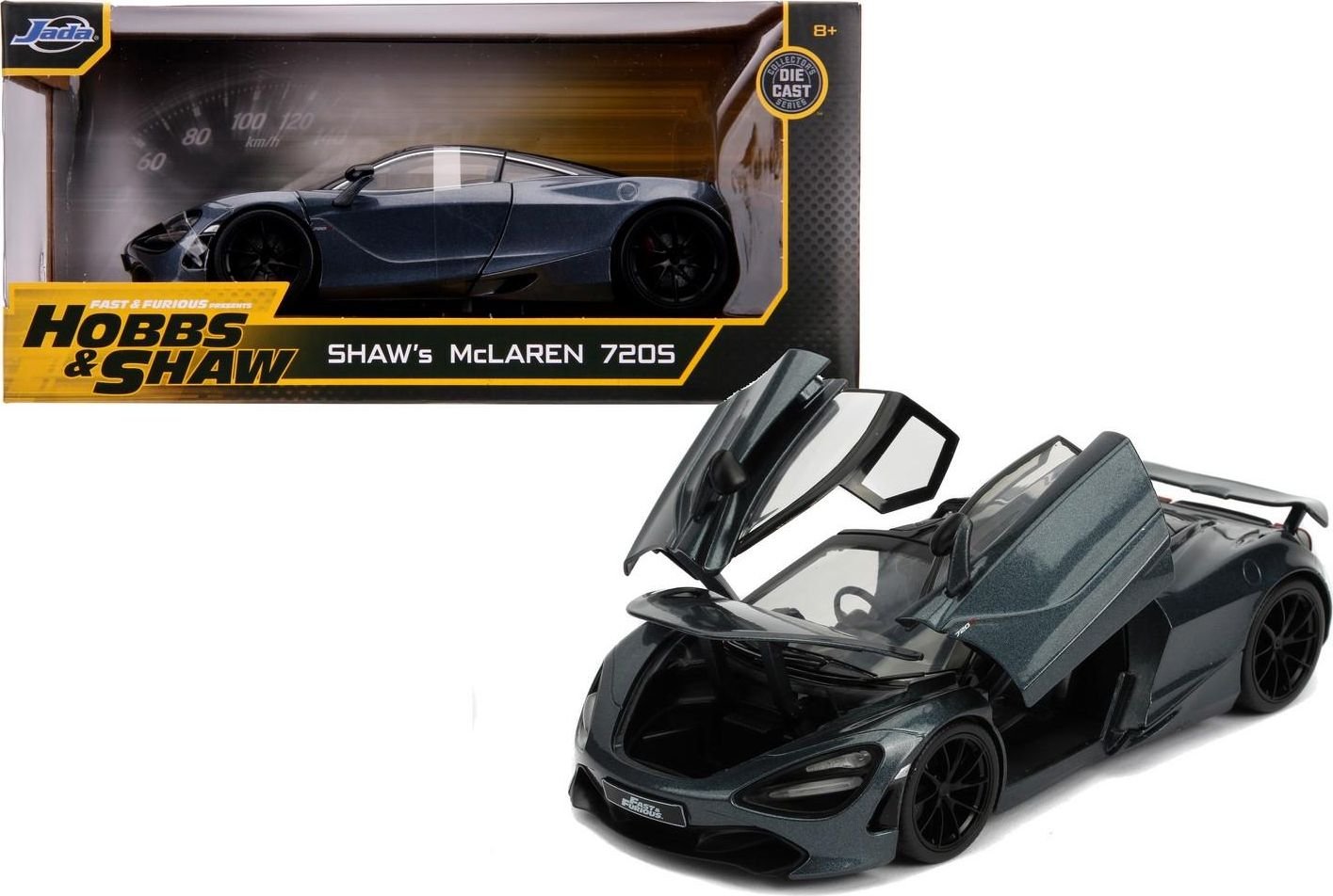 Dickie Auto Fast & Furious Şoferul furios și nebun McLaren 720S Shaw 1:24