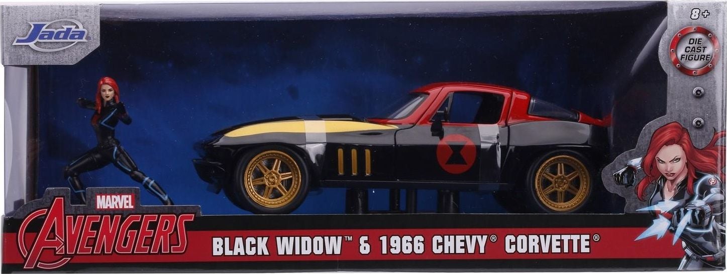Masinuta de jucarie Black Widow Chevy, Dickie, 1:24, Negru