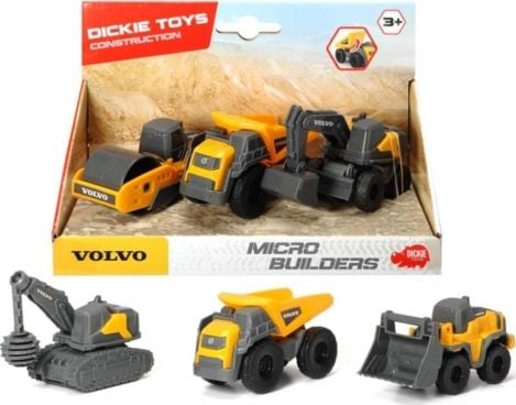 Set Dickie Toys 3 Utilaje de Constructii Volvo