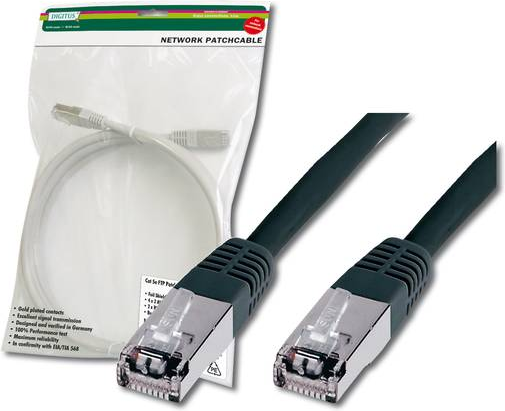 Digitus CAT 5e Patchcord SF/UTP Czarny 10M (DK-1531-100/BL)