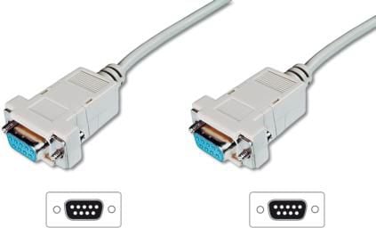 Cablu digitus D-sub 9 pini - D-sub 9 pini 3, bej (AK-610100-030-E)