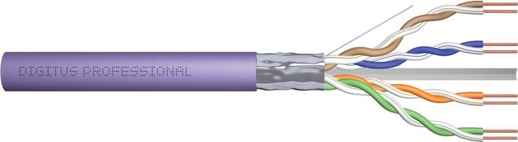 Digitus F-UTP, kat.6, Fioletowy, 100m (DK-1623-VH-1)