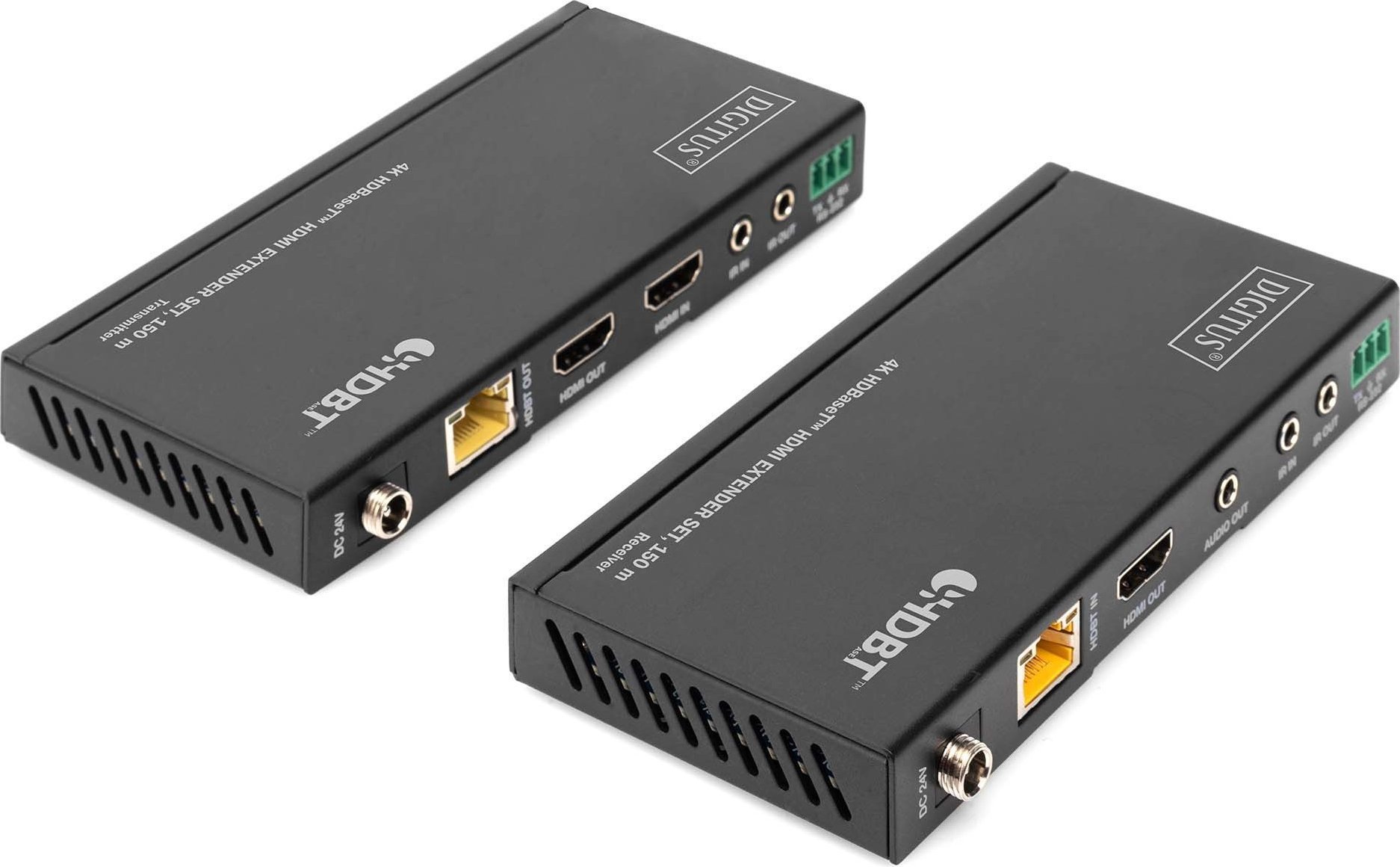 Setul HDMI HDBASET Digitus EXT 150M 4K este un dispozitiv care permite transmiterea semnalului HDMI pana la 150 de metri, utilizand tehnologia HDBASET. Acest set este compatibil cu rezolutia 4K si poate fi folosit pentru prelungirea cablurilor HDMI,