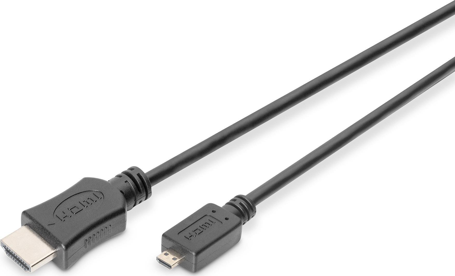 Digitus HDMI Micro - cablu HDMI 2m negru (DB-330109-020-S)