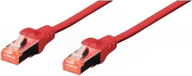Cablu digitus RJ45 S/FTP Cat6 0.50m rosu (DK-1644-005/R)