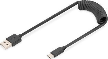 Digitus USB-A - USB-C cablu USB 1 m negru (AK-300430-006-S)