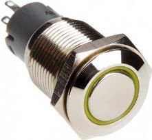 Buton LED DimasTech 16mm Galben (PD010)