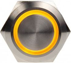 Buton de apăsare LED DimasTech 19 mm galben (PD024)
