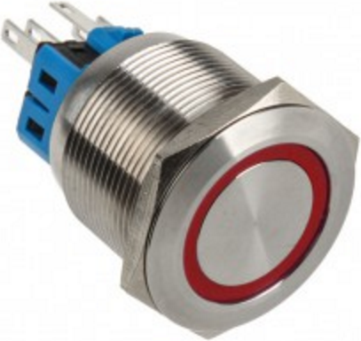 Buton 25mm LED-ul rosu (PD057)