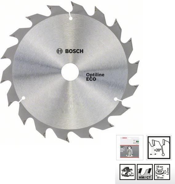 Disc circular Bosch Eco pentru lemn 230x2.8/1.8x30 mm 24T