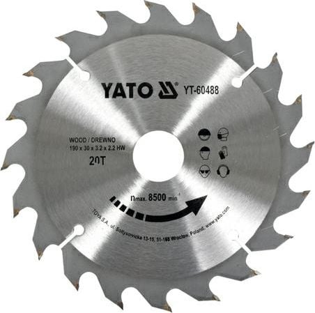 Disc circular pentru lemn 190 x 30 x 3.2 mm Yato YT-60488