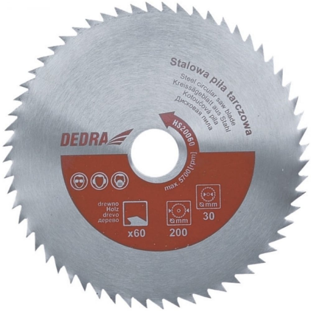 Disc circular pentru lemn 315x80x30 mm ,dinti otel, Dedra