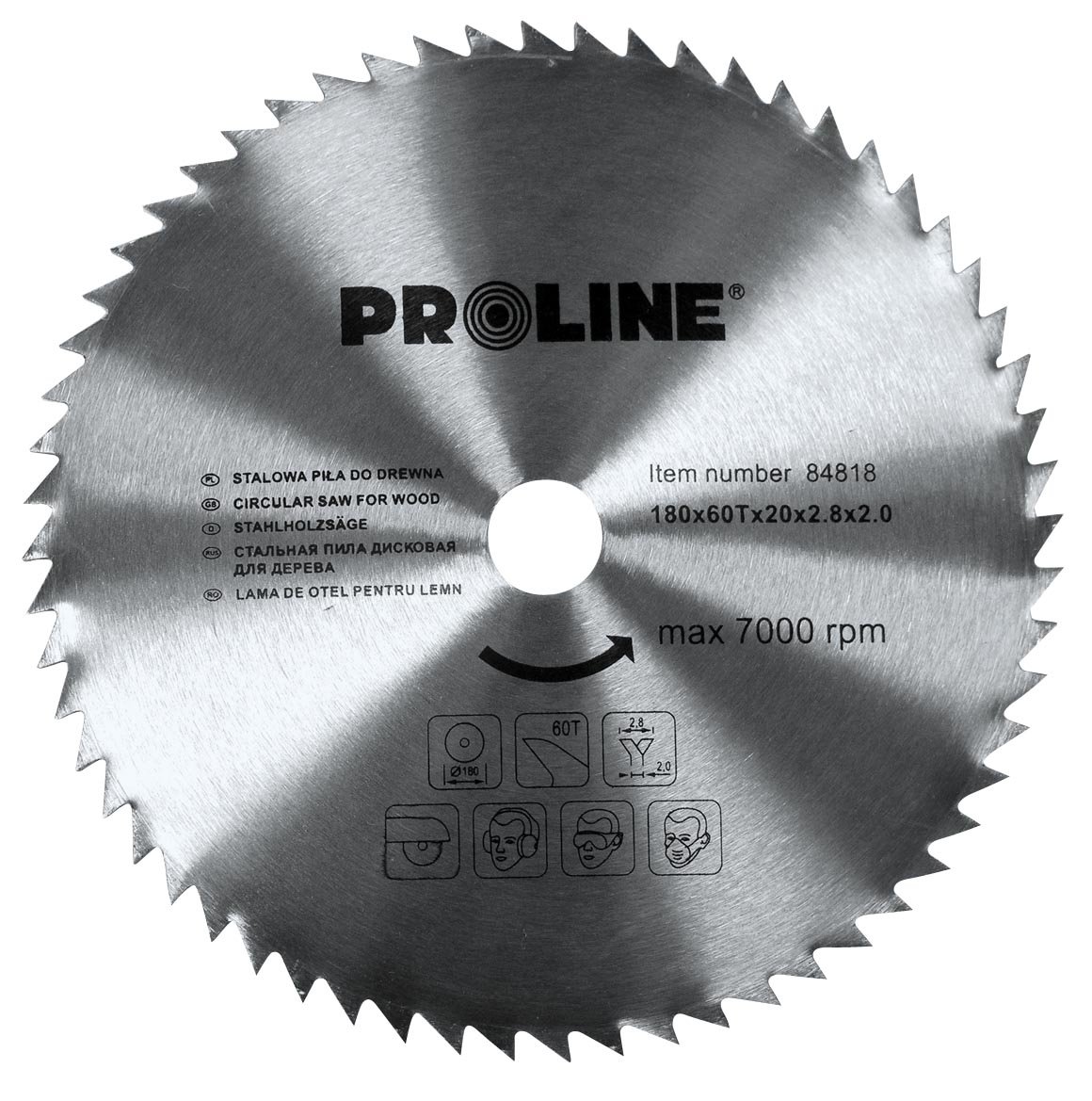 Disc circular Proline, pentru lemn, 250 mm/60 D