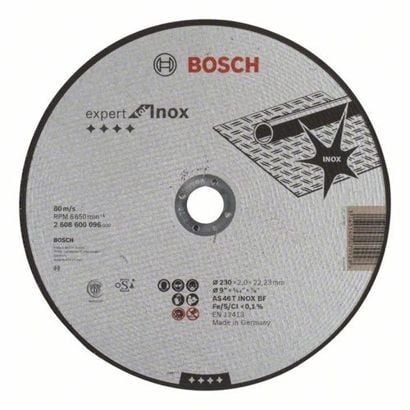 Disc de taiere Bosch Professional Expert pentru inox, AS 46 T INOX BF, 230 x 22,23 x 2 mm