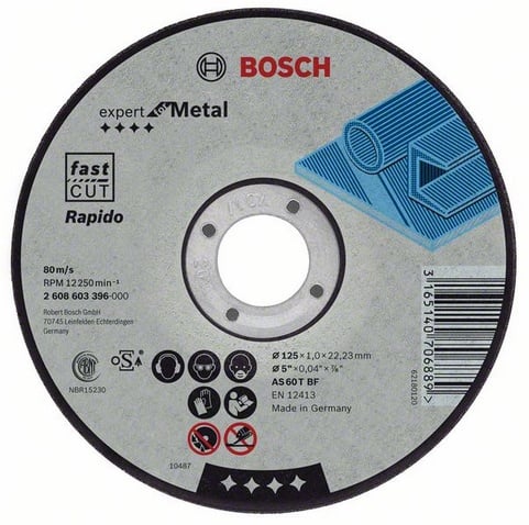 Disc de taiere Bosch Professional Expert pentru metal, A 30 S BF, 125 x 22,23 x 2.5 mm