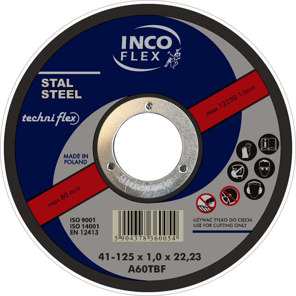 Disc debitare metal, INCOFLEX, 125x1.6