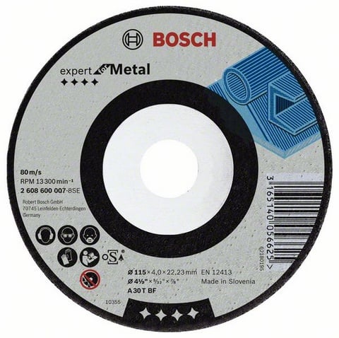 Disc degrosare Bosch Professional, cu degajare, pentru metal, A 30 T BF, 125 x 22,23 x 6 mm