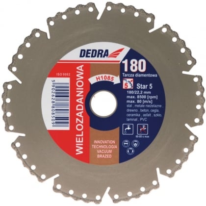 Disc Diamantat 115-22.2 mm VACUUM BRAZED pentru taiat beton, ceramica, asfalt, beton armat, pietre de bordura, taiere uscata/umeda