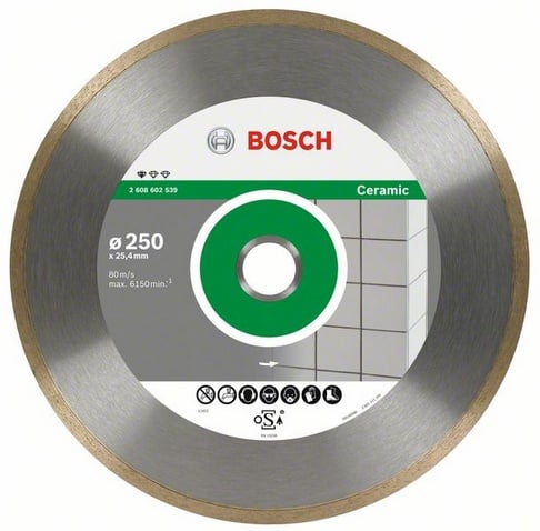 Disc diamantat Ceramica/Gresie 230x22.23 2.6x10mm Standard Bosch 2608602538