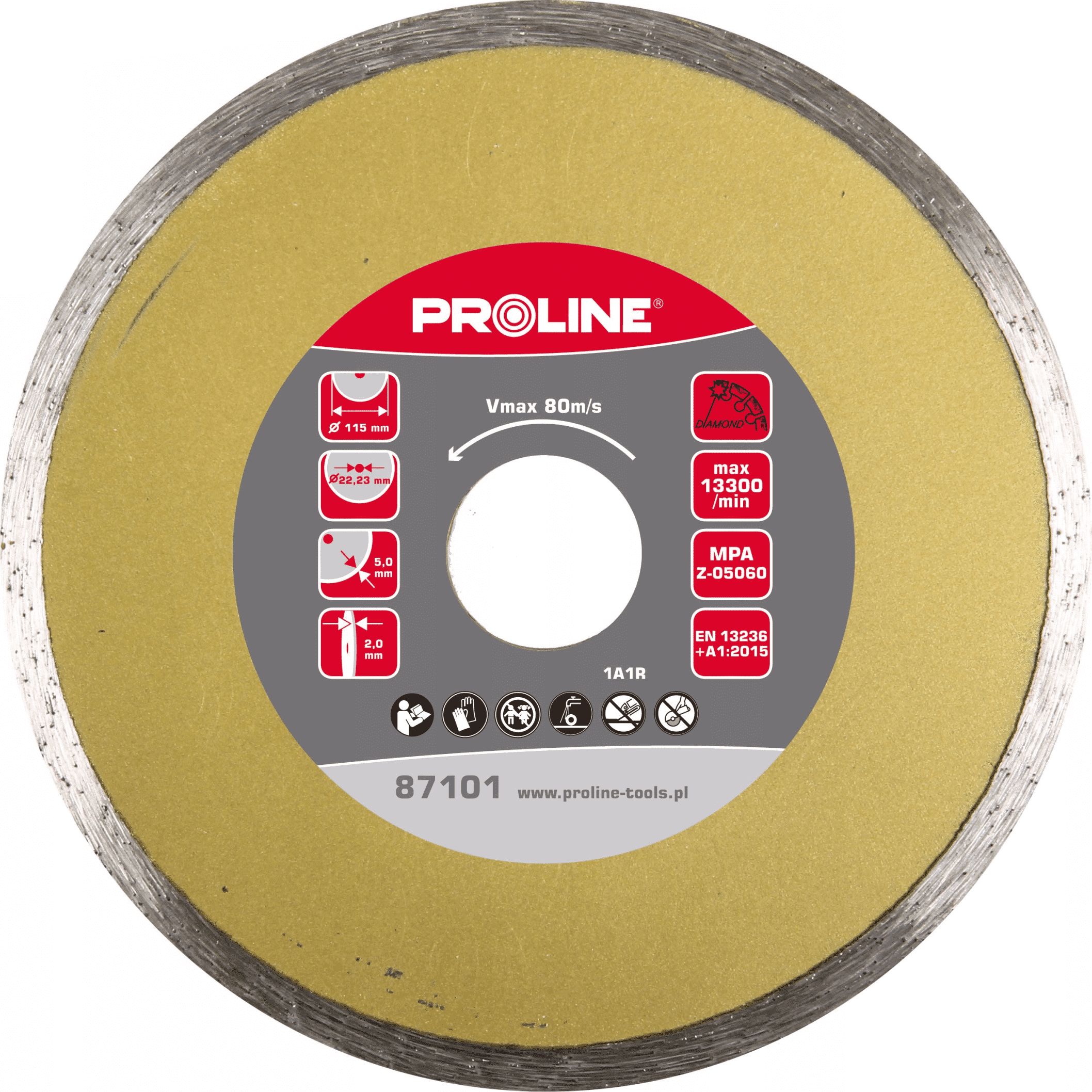 Disc diamantat continuu super dur Proline, 115 mm