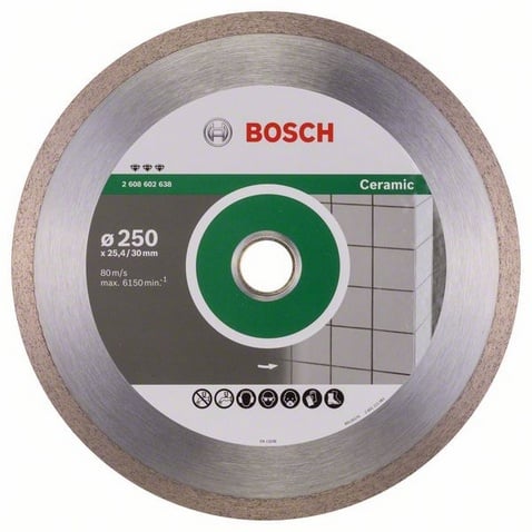 Disc diamantat pentru placi ceramice Bosch, Best for Ceramics, 250 x 30/25.4 mm