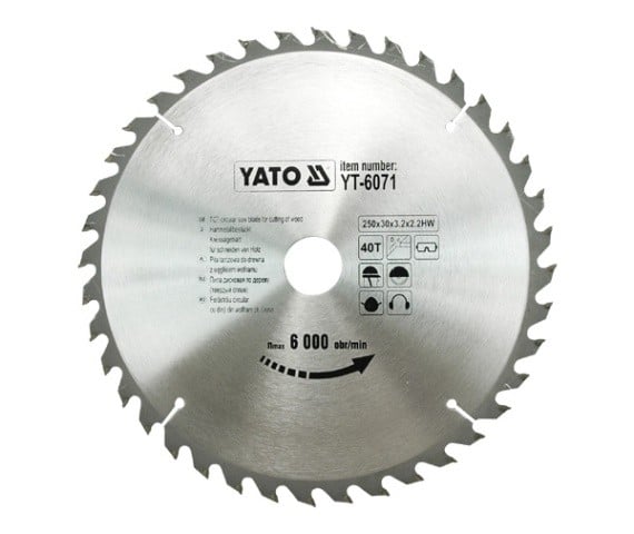 Disc fierastrau circular pt lemn 250X40X30MM Yato YT-6071