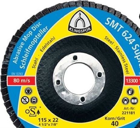 Disc Lamelar Klingspor Smt 325 Extra Gew P80, 125x22 mm, pentru Otel