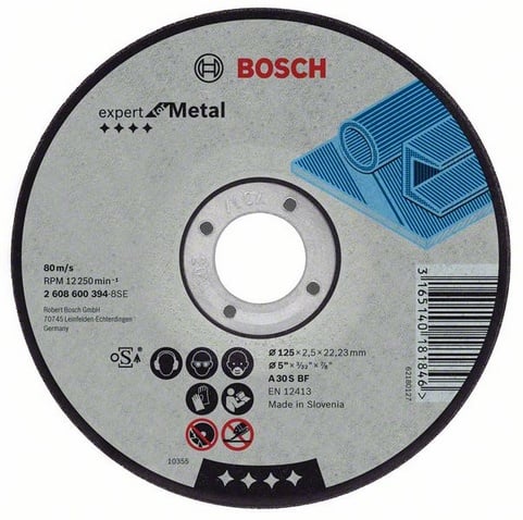 Disc taiere Bosch Professional, cu degajare, pentru metal, A 30 S BF, 230 x 22,23 x 2.5 mm