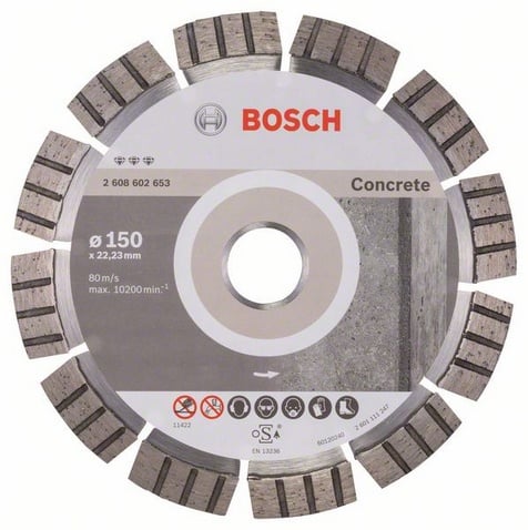 Discul diamantat Cel mai bun pentru beton 150 x 22mm - 2608602653