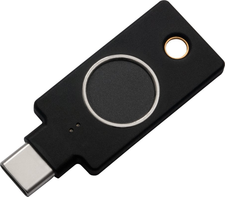 Gadget-uri - Dispozitiv criptografic securizat tip token, Yubico YubiKey C BIO, FIDO Edition, negru