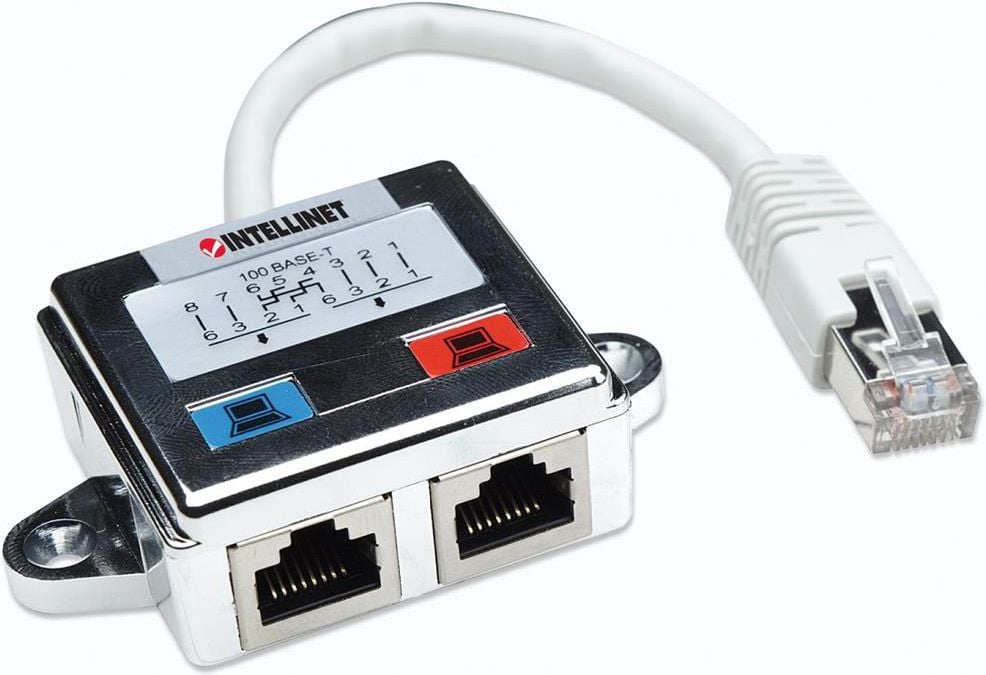 Cabluri si accesorii retele - Distribuitor modular Intellinet 2-porturi RJ45x2 STP